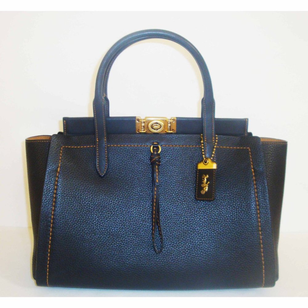 Coach Troupe leather satchel with detachable shoulder strap